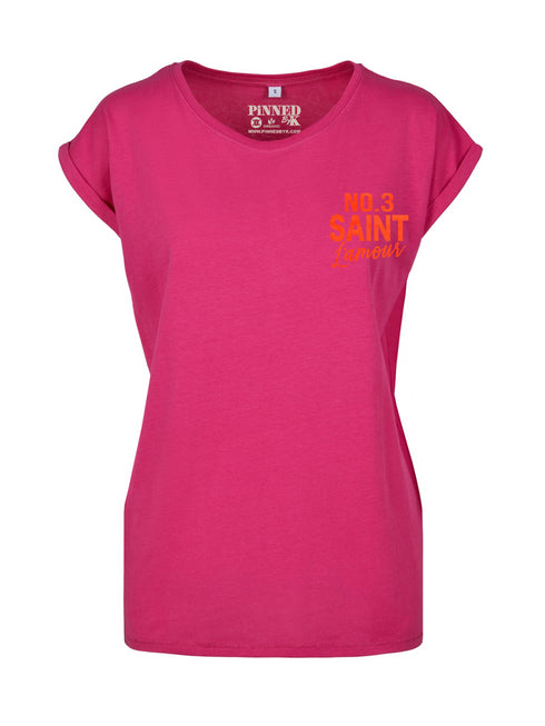 T-shirt Deep Saint L'Amour Neon Orange Velvet - Pink